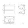 Crooked Gloss White Wall Hung Slimline Basin Drawer Vanity 600mm - Image 6