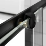 Premium Corner  900x900mm Hinge Door  Shower Enclosure - Black - Image 2