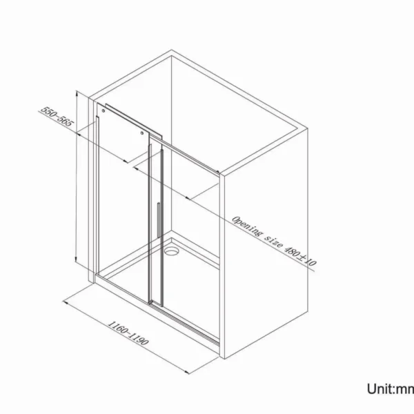 luxury Easy Clean 8mm Chrome Frame  Sliding Shower Door 1400mm - Image 4