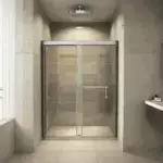 Luxury Easy Clean 8mm Chrome Frame  Sliding Shower Door 1200mm