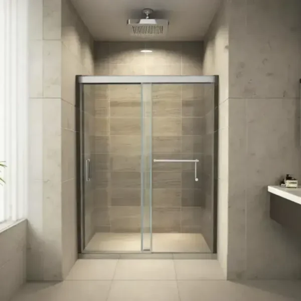Luxury Easy Clean 8mm Chrome Frame  Sliding Shower Door 1200mm