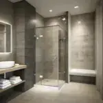 Luxury Frame Less Easy Clean 8mm Hinged Shower Enclosure 800x800mm