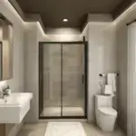 Luxury Matt Black 6mm Slide Shower Door 800mm