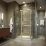 Premuim Easy Clean 8mm Hinged Shower Enclosure 1000x800mm   Chrome