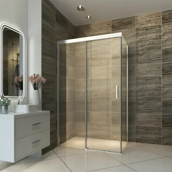 Luxury Soft closing Sliding Door Shower Enclosure 1000 x 800mm