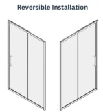 Luxury Matt Black 6mm Slide Shower Door 800mm - Image 3