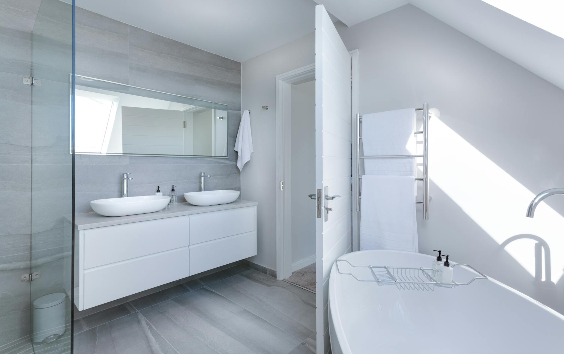 white bathroom interior