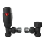 Round Angled Thermostatic Rad Valve Pack Anthrac