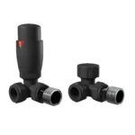 Round Corner Thermostatic Rad Valve Pack Anthrac