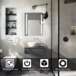 Rectangular Wall-Mounted Bathroom premium Mirror RUBY-70 - Image 3