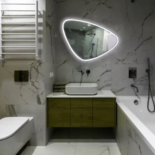 PARIS Irregular Mirror LED Lighted ANTIFOG  decorative design DP-S051 - Image 3