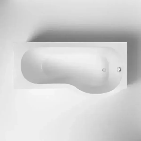 P-Shaped Shower Bath with Side Panel