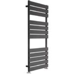 Black Vertical Designer Heated Towel Rail - Image 2