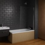 chrome colour tempered bath glass 6mm