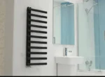 Bubly Matt Black Ladder Towel Radiator - Image 2