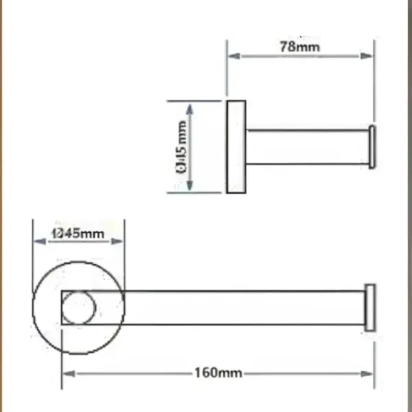 Toilet Roll Holder Single Chrome D0680 - Image 3