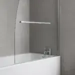 Chrome Coloured Tempered Curved Bath Glass