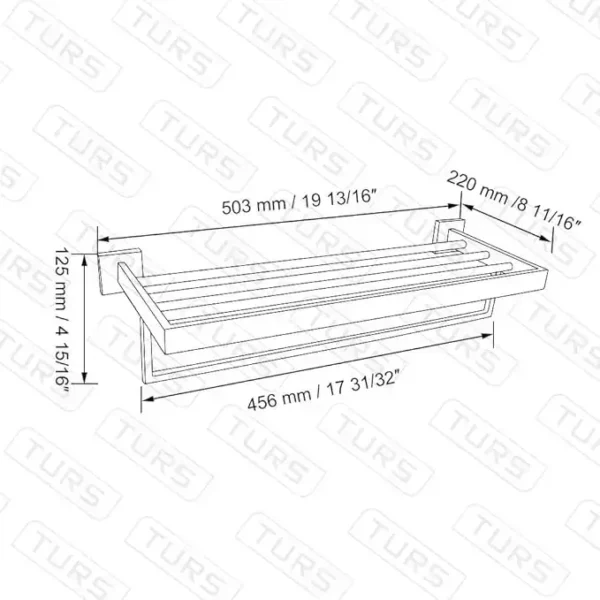 Wall Mount Stainless Steel Chrome Finish Towel - Image 4