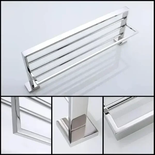 Wall Mount Stainless Steel Chrome Finish Towel - Image 3
