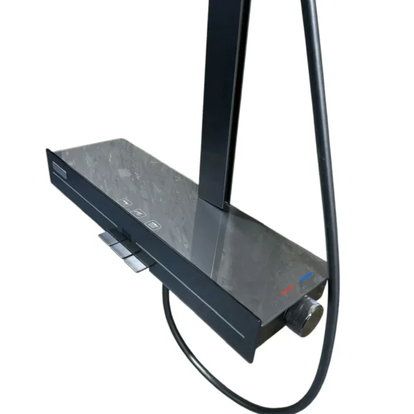 MonoJet Black Rainfall Shower Set - Image 4