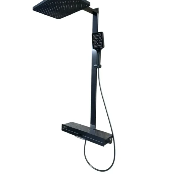 MonoJet Black Rainfall Shower Set - Image 7