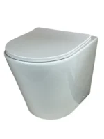 Wall Hangging — High-Gloss Porcelain Toilet | Quiet Dual-Flush, Anti-Stain Finish - Image 2