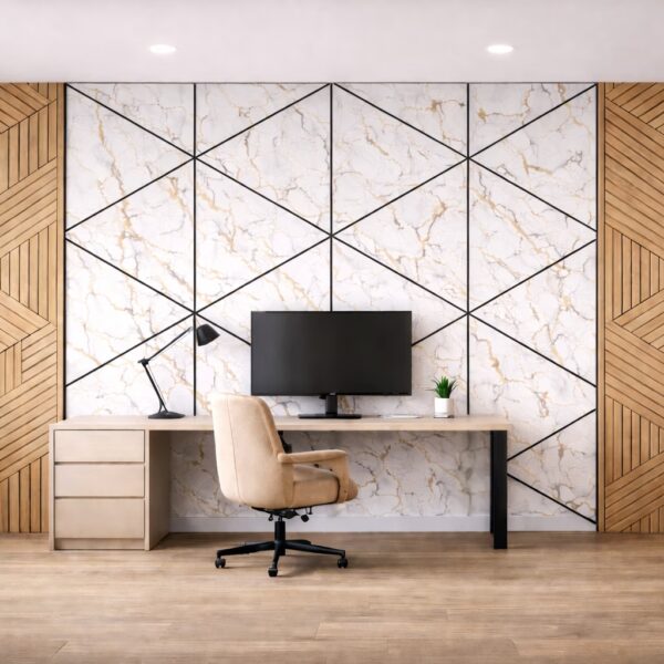 White and Gold Charcoal Foam Board - Image 3